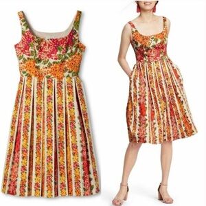 Isaac Mizrahi Floral Pleated Dress